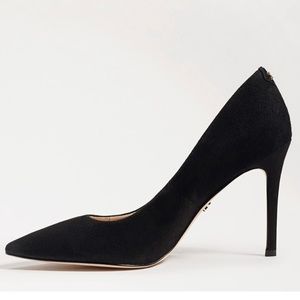 Sam Edelman Hazel pointed toes black suede pumps shoes Sz 10